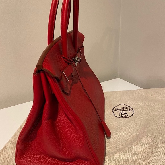 Authentic Hermes Birkin 35 cm. Mint condition! Box, Dustbag, Raincoat, etc incl! - Picture 7 of 15